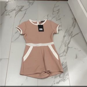 Missguided nude and cream romper